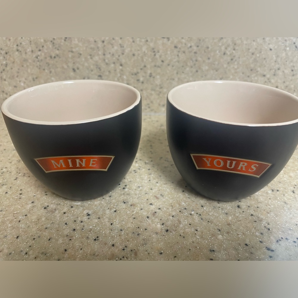 Set of 2 cute Mine and Yours sundae cups
